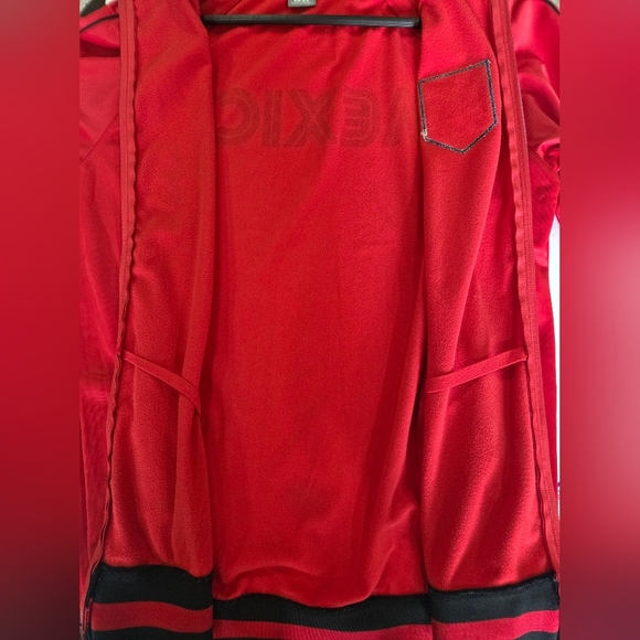Rhinox Mexico Soccer Red Full Zip Track Jacket Mens Large - Picture 6 of 7